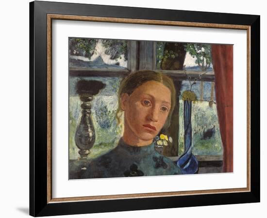 Girl's Head in Front of the Window-Paula Modersohn-Becker-Framed Giclee Print