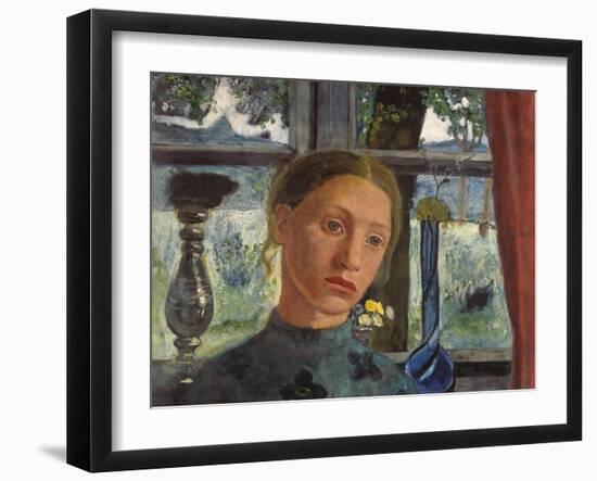 Girl's Head in Front of the Window-Paula Modersohn-Becker-Framed Giclee Print