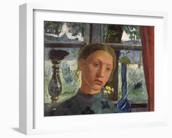 Girl's Head in Front of the Window-Paula Modersohn-Becker-Framed Giclee Print