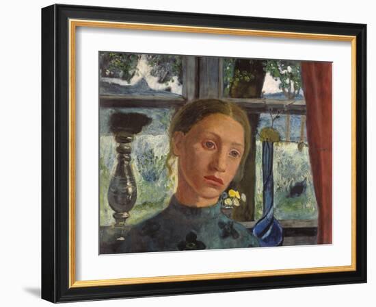 Girl's Head in Front of the Window-Paula Modersohn-Becker-Framed Giclee Print