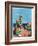 "Girl Scouts at Sea Shore,"July 1, 1932-Frank Bensing-Framed Giclee Print