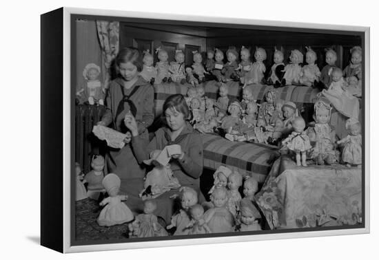 Girl Scouts Repairing Dolls, 1931-1932-Chapin Bowen-Framed Premier Image Canvas