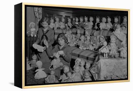 Girl Scouts Repairing Dolls, 1931-1932-Chapin Bowen-Framed Premier Image Canvas