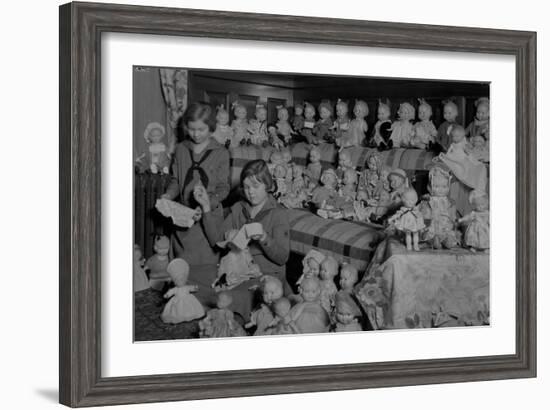 Girl Scouts Repairing Dolls, 1931-1932-Chapin Bowen-Framed Giclee Print