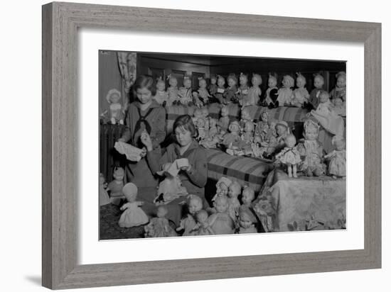 Girl Scouts Repairing Dolls, 1931-1932-Chapin Bowen-Framed Giclee Print