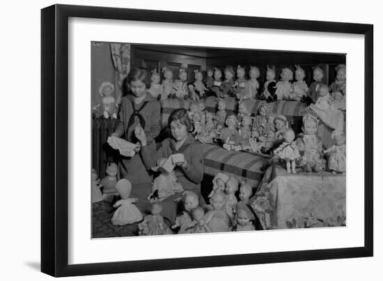 Girl Scouts Repairing Dolls, 1931-1932-Chapin Bowen-Framed Giclee Print