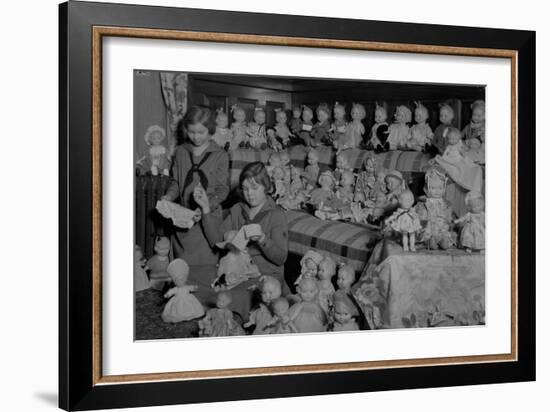 Girl Scouts Repairing Dolls, 1931-1932-Chapin Bowen-Framed Giclee Print