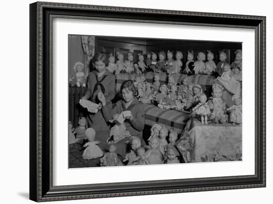 Girl Scouts Repairing Dolls, 1931-1932-Chapin Bowen-Framed Giclee Print