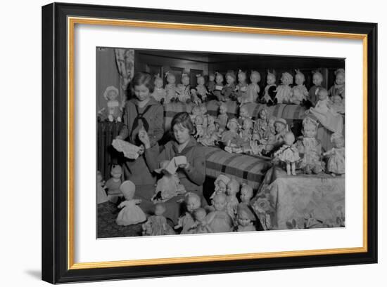 Girl Scouts Repairing Dolls, 1931-1932-Chapin Bowen-Framed Giclee Print