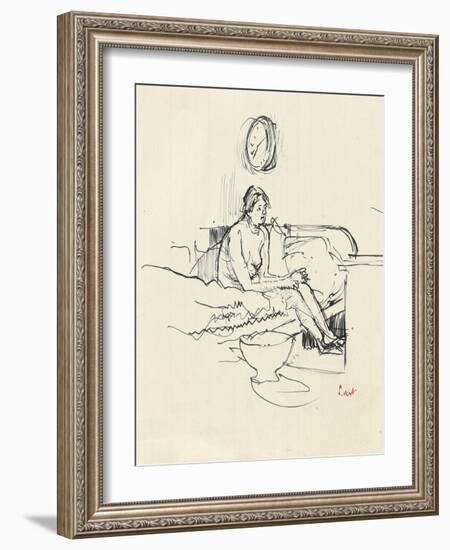 Girl Seated on a Bed-Walter Richard Sickert-Framed Giclee Print