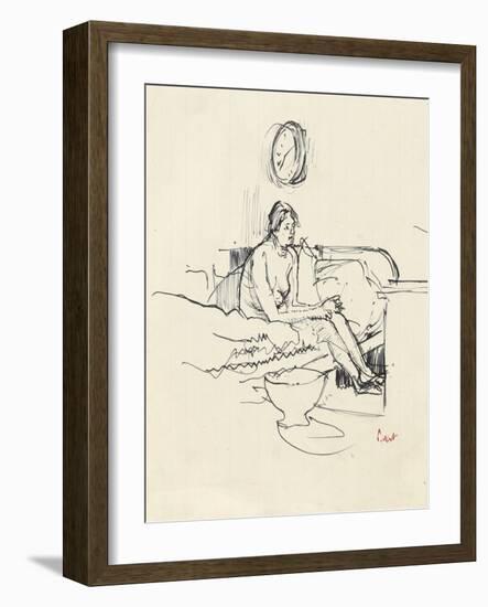 Girl Seated on a Bed-Walter Richard Sickert-Framed Giclee Print