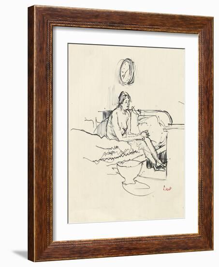 Girl Seated on a Bed-Walter Richard Sickert-Framed Giclee Print