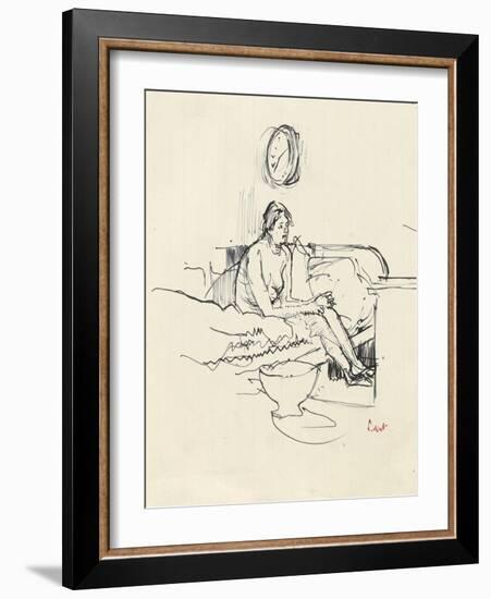 Girl Seated on a Bed-Walter Richard Sickert-Framed Giclee Print