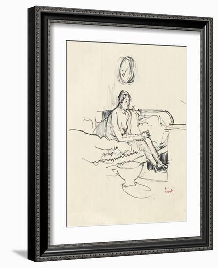 Girl Seated on a Bed-Walter Richard Sickert-Framed Giclee Print