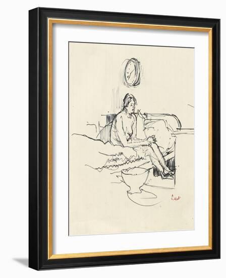 Girl Seated on a Bed-Walter Richard Sickert-Framed Giclee Print