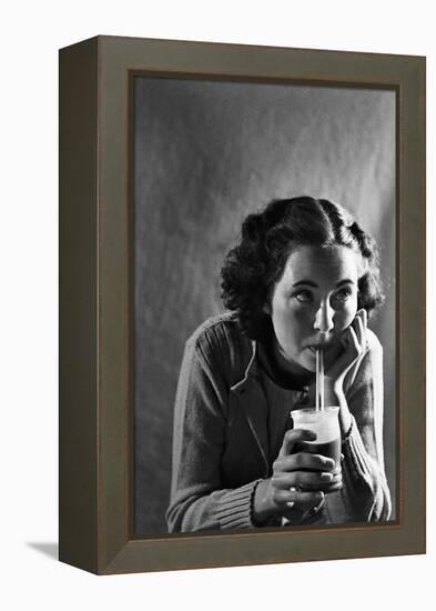 Girl Sipping a Soda-Philip Gendreau-Framed Premier Image Canvas