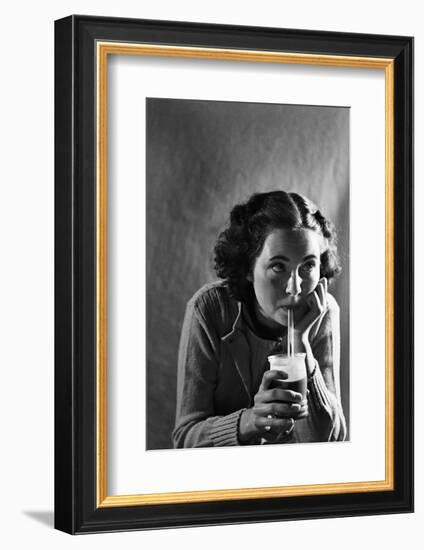 Girl Sipping a Soda-Philip Gendreau-Framed Photographic Print