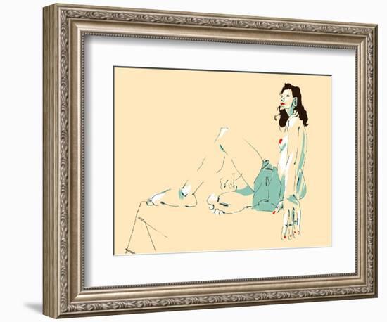 Girl Sitting-Francesco Gulina-Framed Photographic Print