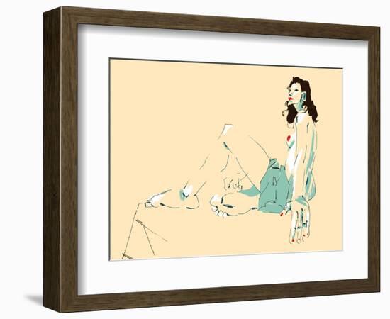 Girl Sitting-Francesco Gulina-Framed Photographic Print