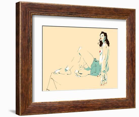 Girl Sitting-Francesco Gulina-Framed Photographic Print