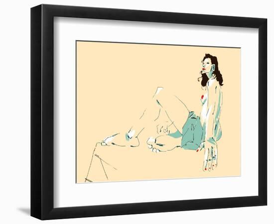Girl Sitting-Francesco Gulina-Framed Photographic Print