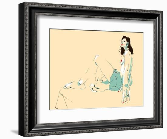 Girl Sitting-Francesco Gulina-Framed Photographic Print