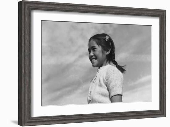 Girl Smiling-Ansel Adams-Framed Art Print