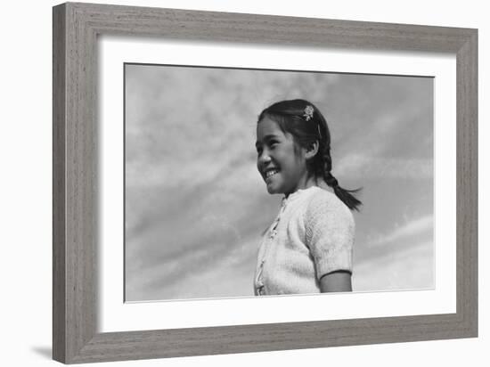 Girl Smiling-Ansel Adams-Framed Art Print