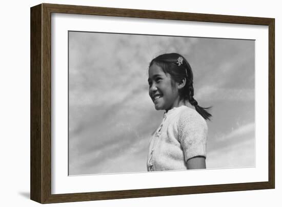 Girl Smiling-Ansel Adams-Framed Art Print