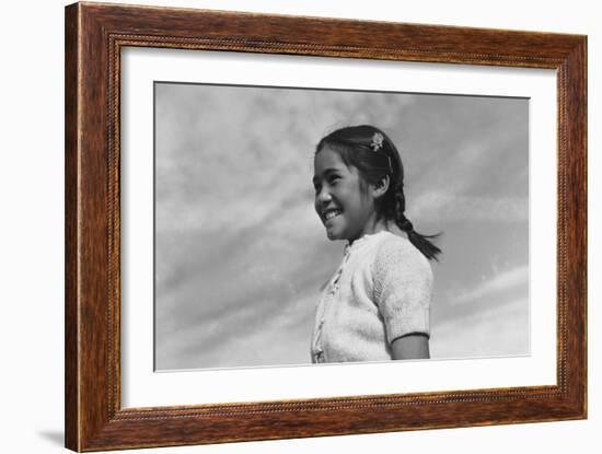 Girl Smiling-Ansel Adams-Framed Art Print