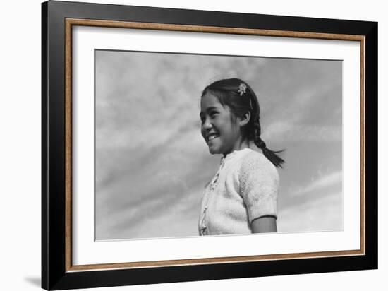 Girl Smiling-Ansel Adams-Framed Art Print