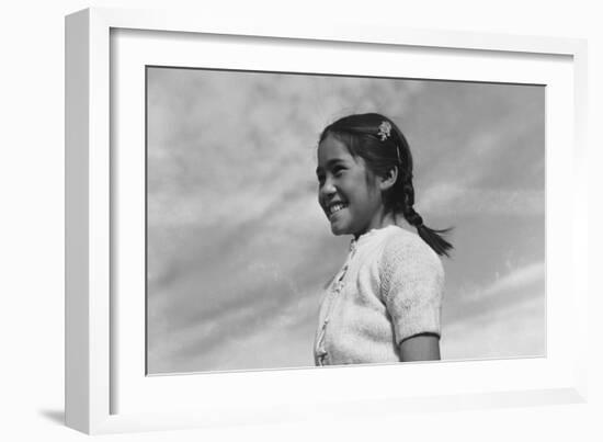 Girl Smiling-Ansel Adams-Framed Art Print