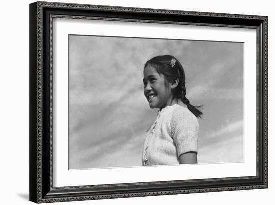 Girl Smiling-Ansel Adams-Framed Art Print