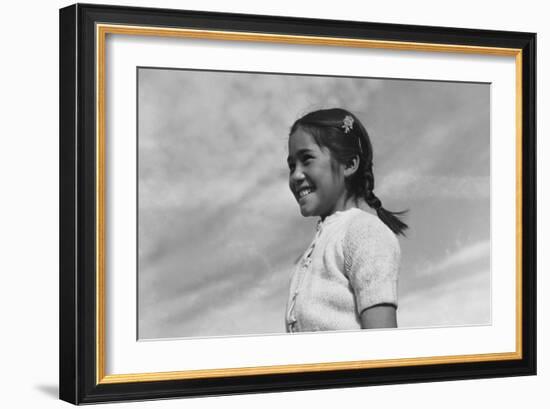 Girl Smiling-Ansel Adams-Framed Art Print