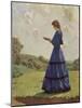 Girl Stands in a Field Reading Her Book-Harold Knight-Mounted Photographic Print