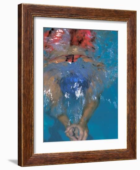 Girl Swimming, Santa Fe, New Mexico, USA-Lee Kopfler-Framed Photographic Print