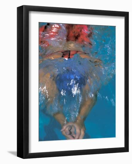 Girl Swimming, Santa Fe, New Mexico, USA-Lee Kopfler-Framed Photographic Print