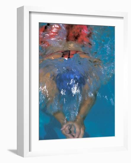 Girl Swimming, Santa Fe, New Mexico, USA-Lee Kopfler-Framed Photographic Print