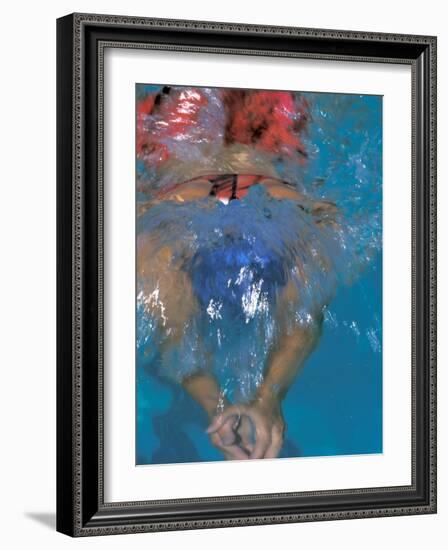 Girl Swimming, Santa Fe, New Mexico, USA-Lee Kopfler-Framed Photographic Print