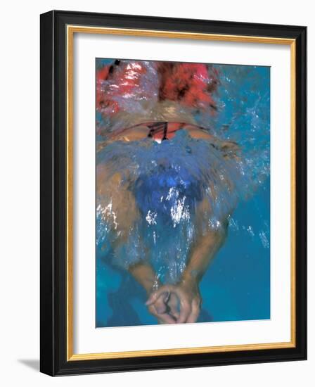 Girl Swimming, Santa Fe, New Mexico, USA-Lee Kopfler-Framed Photographic Print