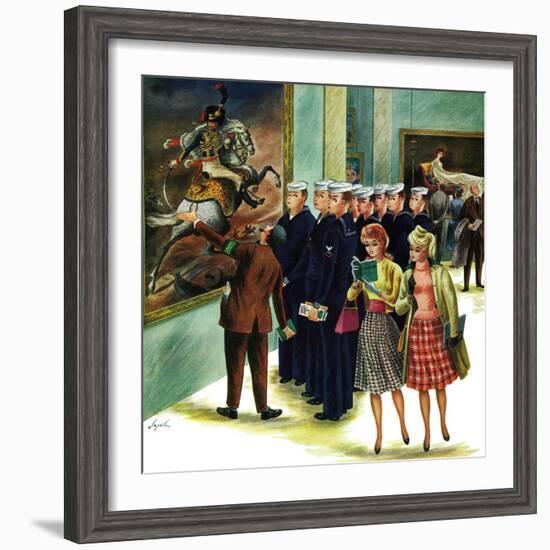 "Girl-Watching Sailors," August 12, 1961-Constantin Alajalov-Framed Giclee Print