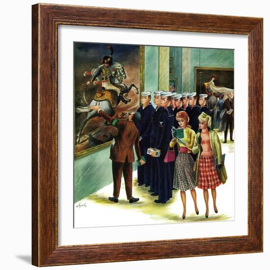 "Girl-Watching Sailors," August 12, 1961-Constantin Alajalov-Framed Giclee Print