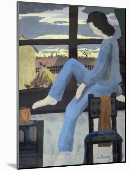 Girl Watching the Dawn, 1950-Joan Thewsey-Mounted Giclee Print