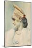 Girl Wearing a Kokoshnik in Profile-Leon Bakst-Mounted Premium Giclee Print