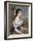 Girl Wih Flowers, C1900-Pierre-Auguste Renoir-Framed Giclee Print