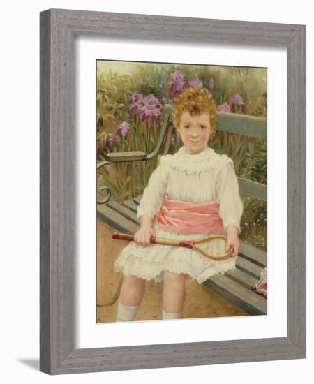 Girl with a Badminton Racket-Charles William Bartlett-Framed Giclee Print