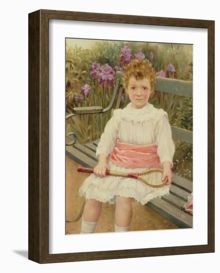 Girl with a Badminton Racket-Charles William Bartlett-Framed Giclee Print