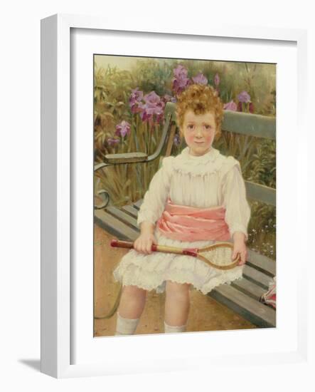 Girl with a Badminton Racket-Charles William Bartlett-Framed Giclee Print