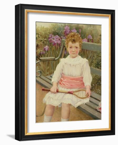 Girl with a Badminton Racket-Charles William Bartlett-Framed Giclee Print