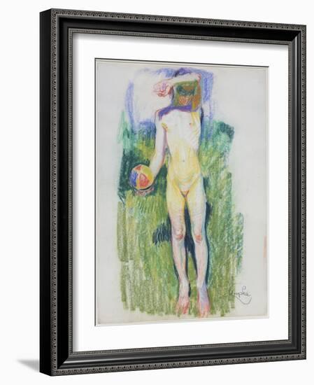 Girl with a Ball-Frantisek Kupka-Framed Giclee Print